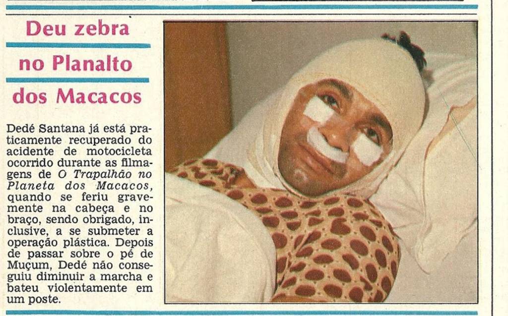 dedé-8 Novembro de 1976 - Sétimo Céu - Acidente com Dedé Santana