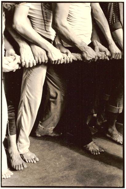 Romeiros seguram a corda , Círio de Nazaré, 1982