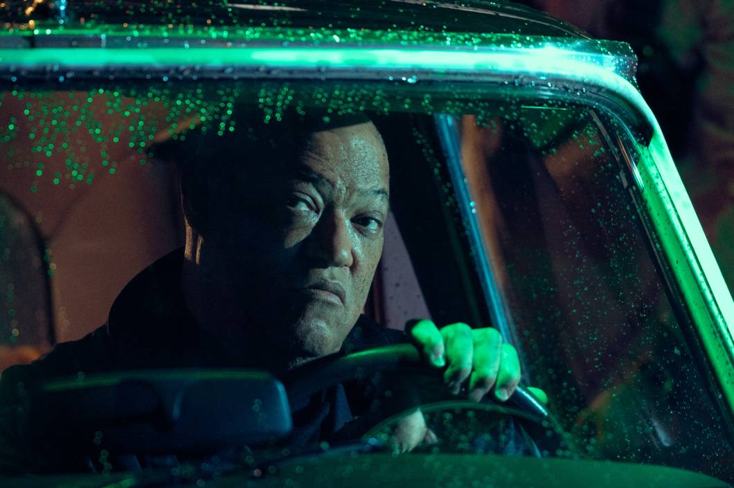 Laurence Fishburne as Fundi Romaine in Megalopolis. Laurence Fishburne as Fundi Romaine in Megalopolis.