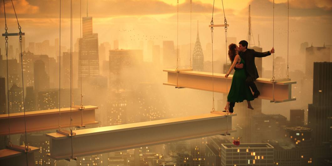Nathalie Emmanuel as Julia Cicero and Adam Driver as Cesar Catilina in Megalopolis. Nathalie Emmanuel as Julia Cicero and Adam Driver as Cesar Catilina in Megalopolis.