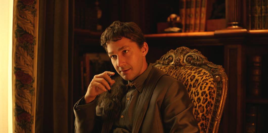Shia LaBeouf as Clodio Pulcher in Megalopolis. Shia LaBeouf as Clodio Pulcher in Megalopolis.