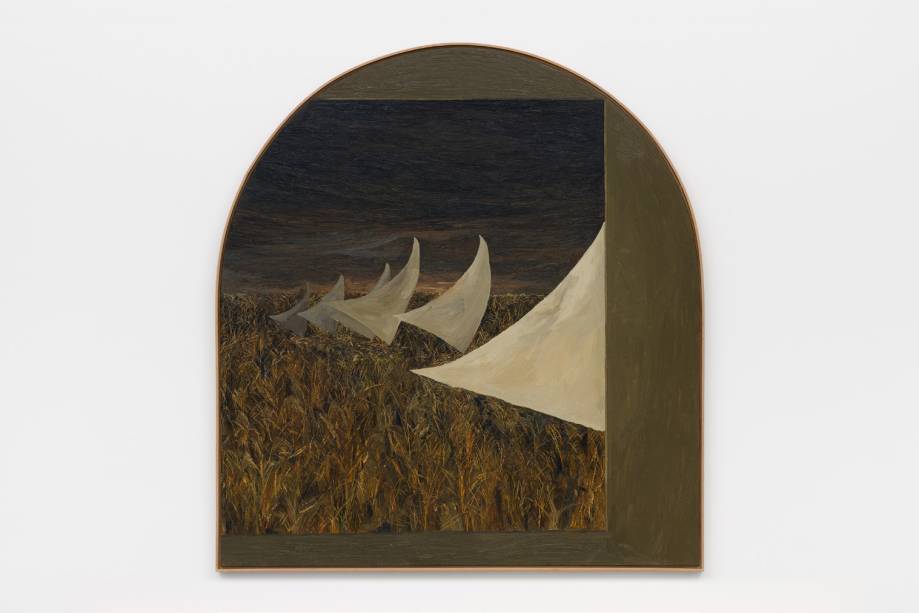 WALLACE PATO TRÊS TEMPOS DE BRASIL 2023 OIL ON CANVAS / ÓLEO SOBRE TELA59 × 55.1 IN / 150 × 140 CM
