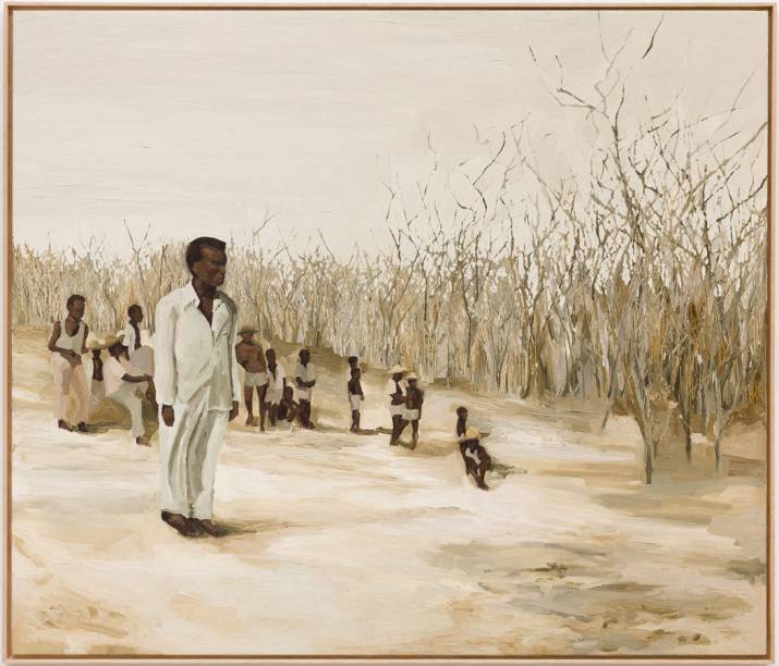 WALLACE PATO QUEM TRAZ O MAR TAMBÉM ESPERA 2023 OIL ON CANVAS / ÓLEO SOBRE TELA48 × 41.3 IN / 122 × 105 CM