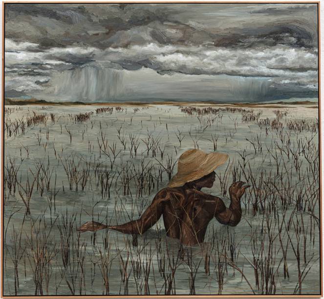 WALLACE PATO SOBE COCOROBÓ 2022 OIL ON CANVAS / ÓLEO SOBRE TELA61 × 65.7 IN / 155 × 167 CM