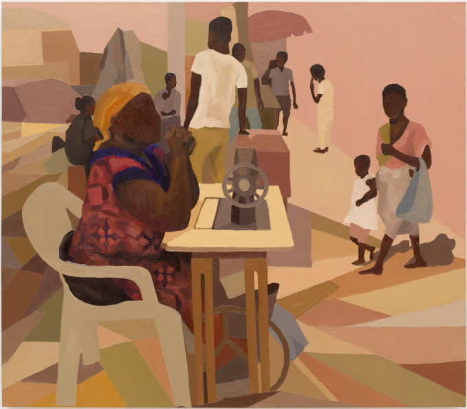 WALLACE PATO FIZ DE TUDO PRA NÃO DESFALECER DIANTE OS PROBLEMAS E DESISTIR DE SER ATEMPORAL. DA SÉRIE CAMINHEI SOBRE A MÃE,SENTI O ABRAÇO 2019 OIL ON CANVAS / ÓLEO SOBRE TELA36 5/8 × 31 7/8 IN / 93 × 81 CM
