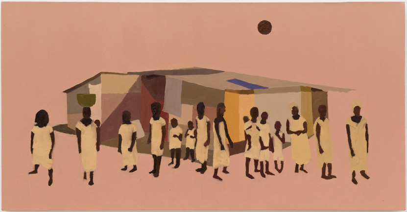 WALLACE PATO OLHAVAM NO OLHO DE ÁGUA SALGADA. DA SÉRIE CAMINHEI SOBRE A MÃE, SENTI O ABRAÇO 2019OIL ON CANVAS / ÓLEO SOBRE TELA19 3/4 × 37 3/4 IN / 50 × 96 CM