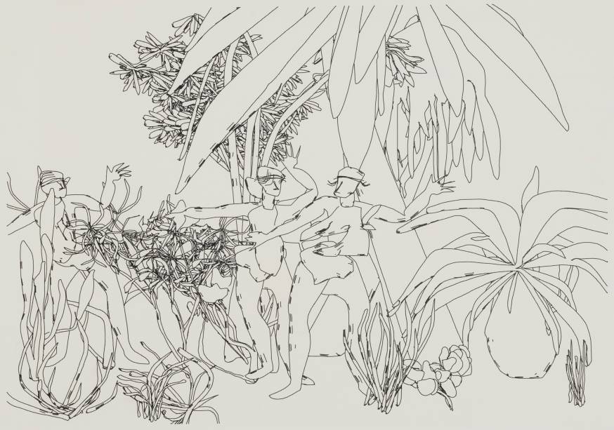 Harold Cohen (1928-2016), Untitled (i23-3758), 1987. Ink on paper. Paper size: 22¼ x 30 in (56.5 x 76.2 cm). Estimativa: $10,000-15,000.