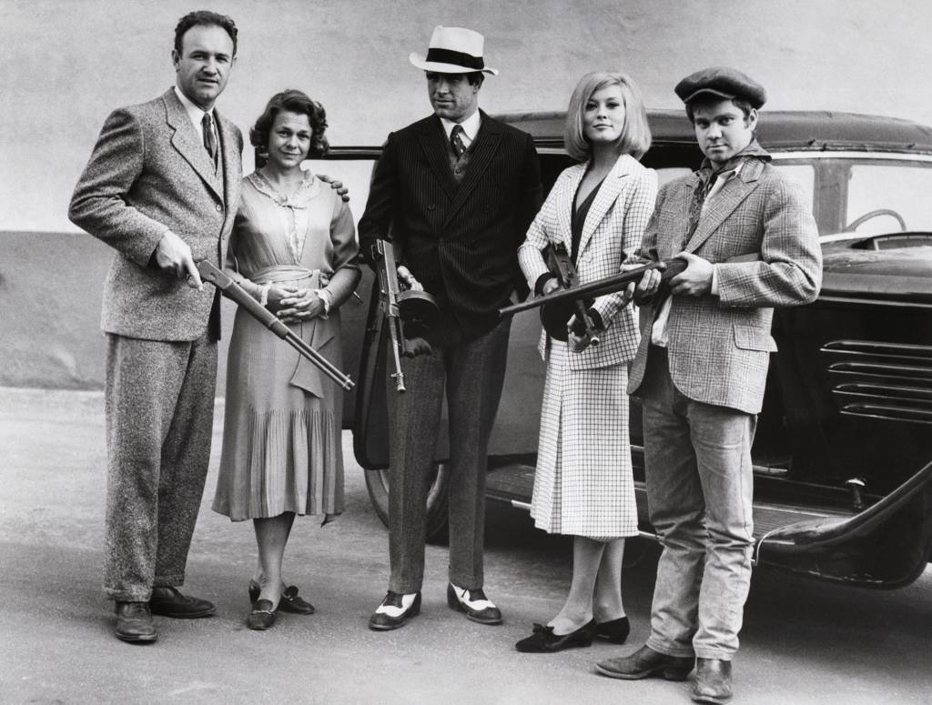 Gene Hackman, Warren Beatty, Faye Dunaway, Estelle Parsons, and Michael J. Pollard at an event for Bonnie and Clyde (1967) gene-hackman-morreu-ator-grandes-saudade-morto-casa-esposa-cachorro