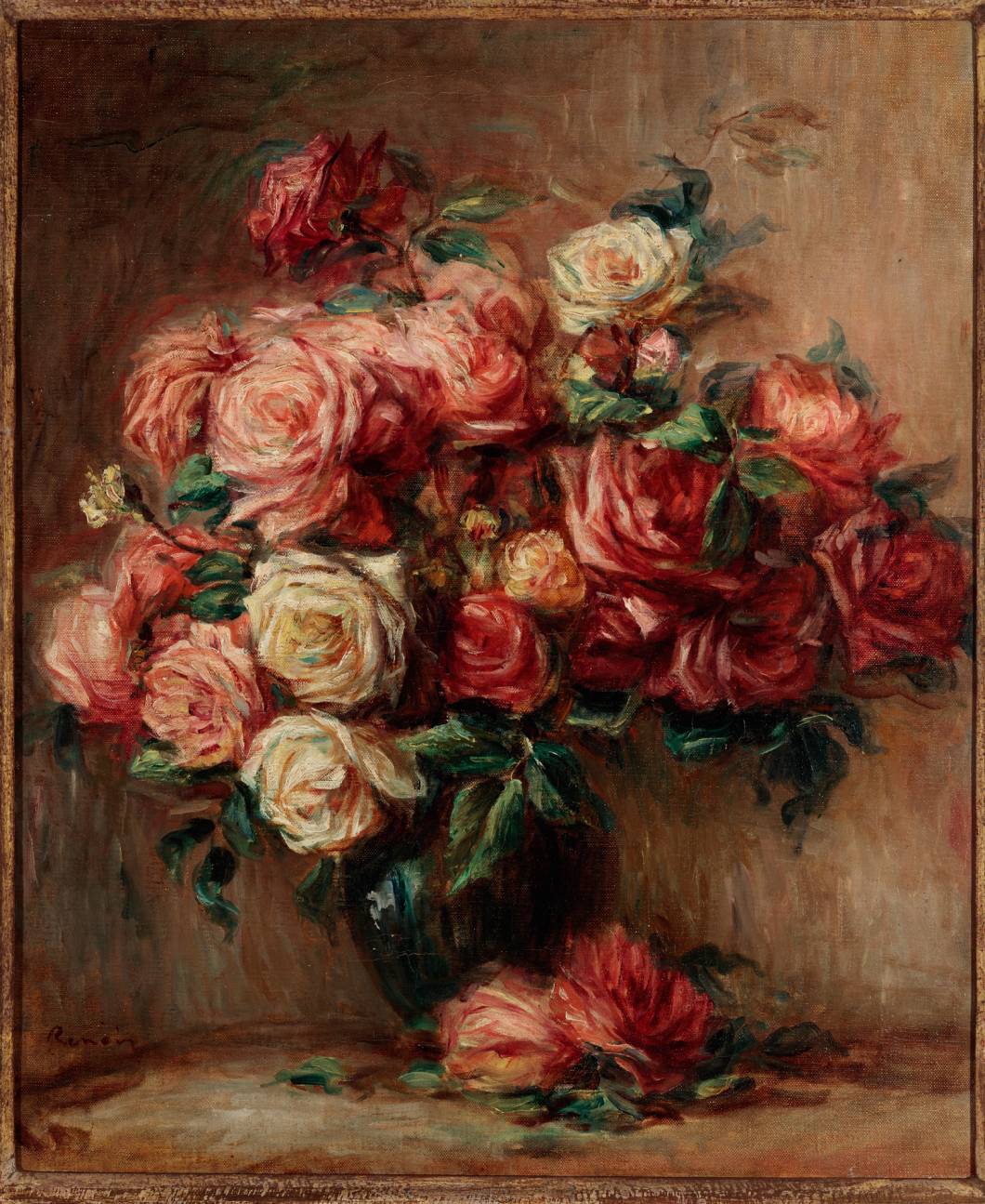 Renoir, Pierre Auguste_Bouquet de Roses_1890_1900_oleo sobre tela_56 x 46,5 cm Renoir, Pierre Auguste_Bouquet de Roses_1890_1900_oleo sobre tela_56 x 46,5 cm