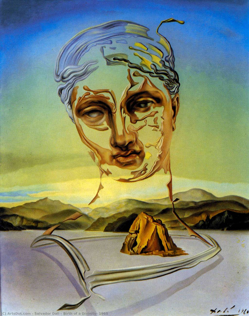 dali Nascimento de uma Divinidade (1960) salvador-dali-surrealismo-surrealista-quadro-pintura-arte