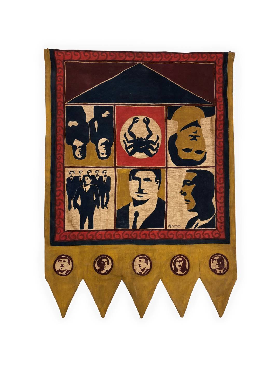 Pietrina CheccacciBandeira, da série “O Povo Brasileiro”(1967)acrílica sobre cânhamo129 x 106,5 cm (cada) Pietrina CheccacciBandeira, da série “O Povo Brasileiro”(1967)acrílica sobre cânhamo129 x 106,5 cm (cada)