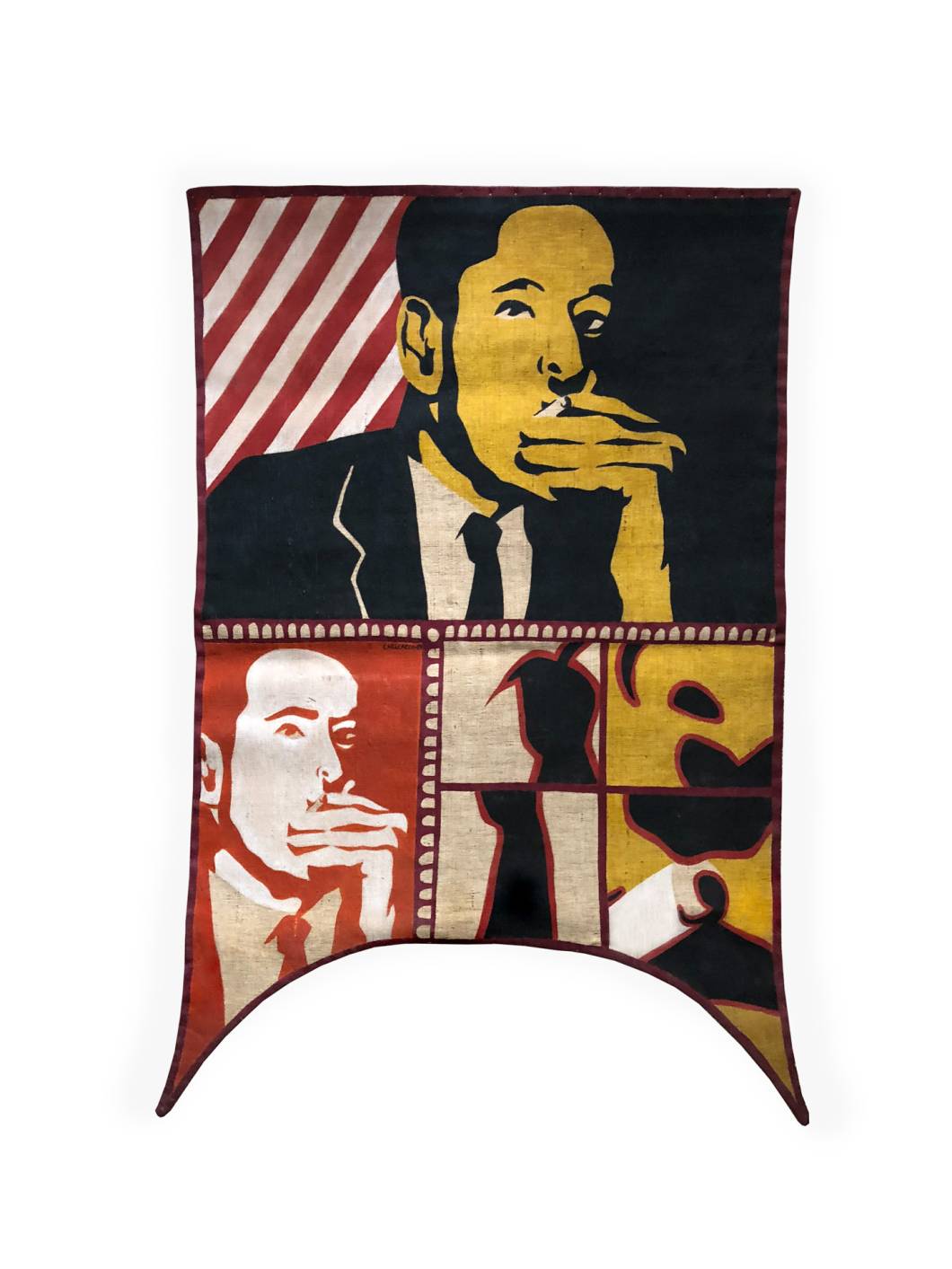 Pietrina CheccacciBandeira, da série “O Povo Brasileiro”(1967)acrílica sobre cânhamo129 x 106,5 cm (cada) Pietrina CheccacciBandeira, da série “O Povo Brasileiro”(1967)acrílica sobre cânhamo129 x 106,5 cm (cada)