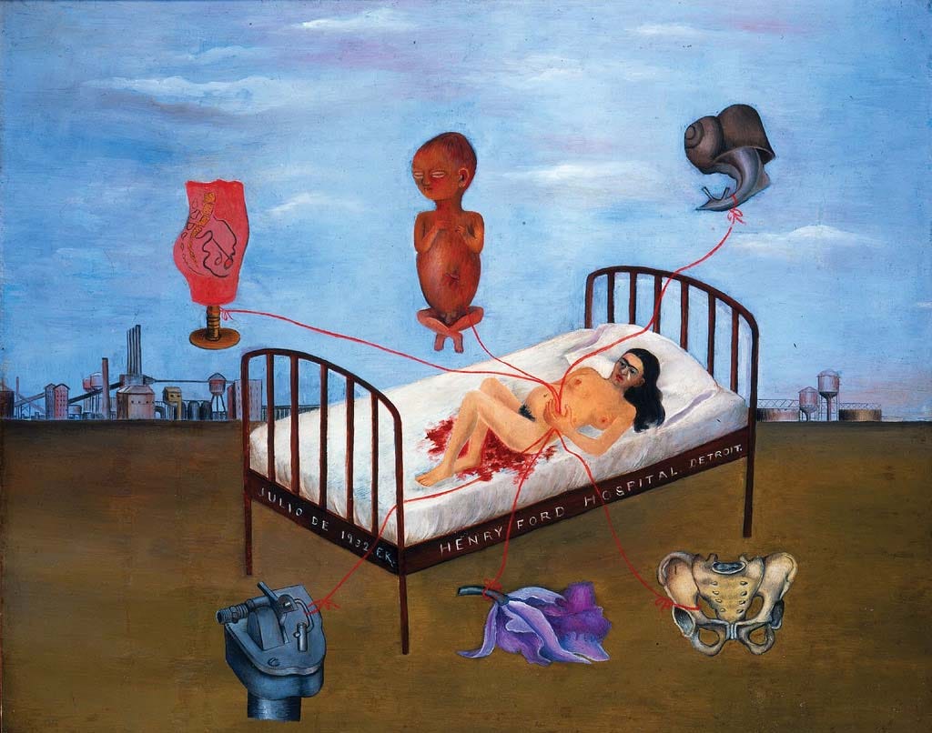 Henry Ford Hospital (1932) frida-kahlo-pintora-autoretrato-aniversario