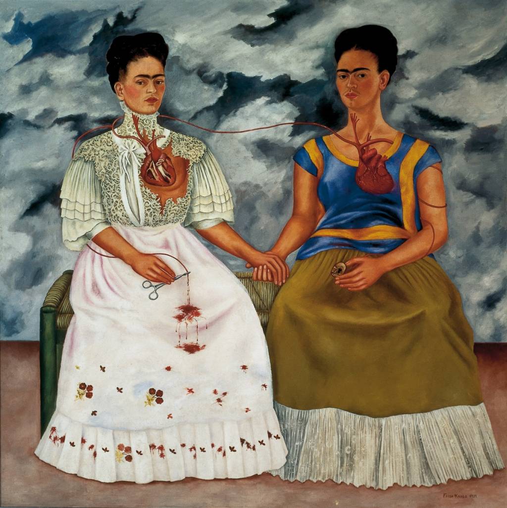 duas-fridas frida-kahlo-pintora-autoretrato-aniversario